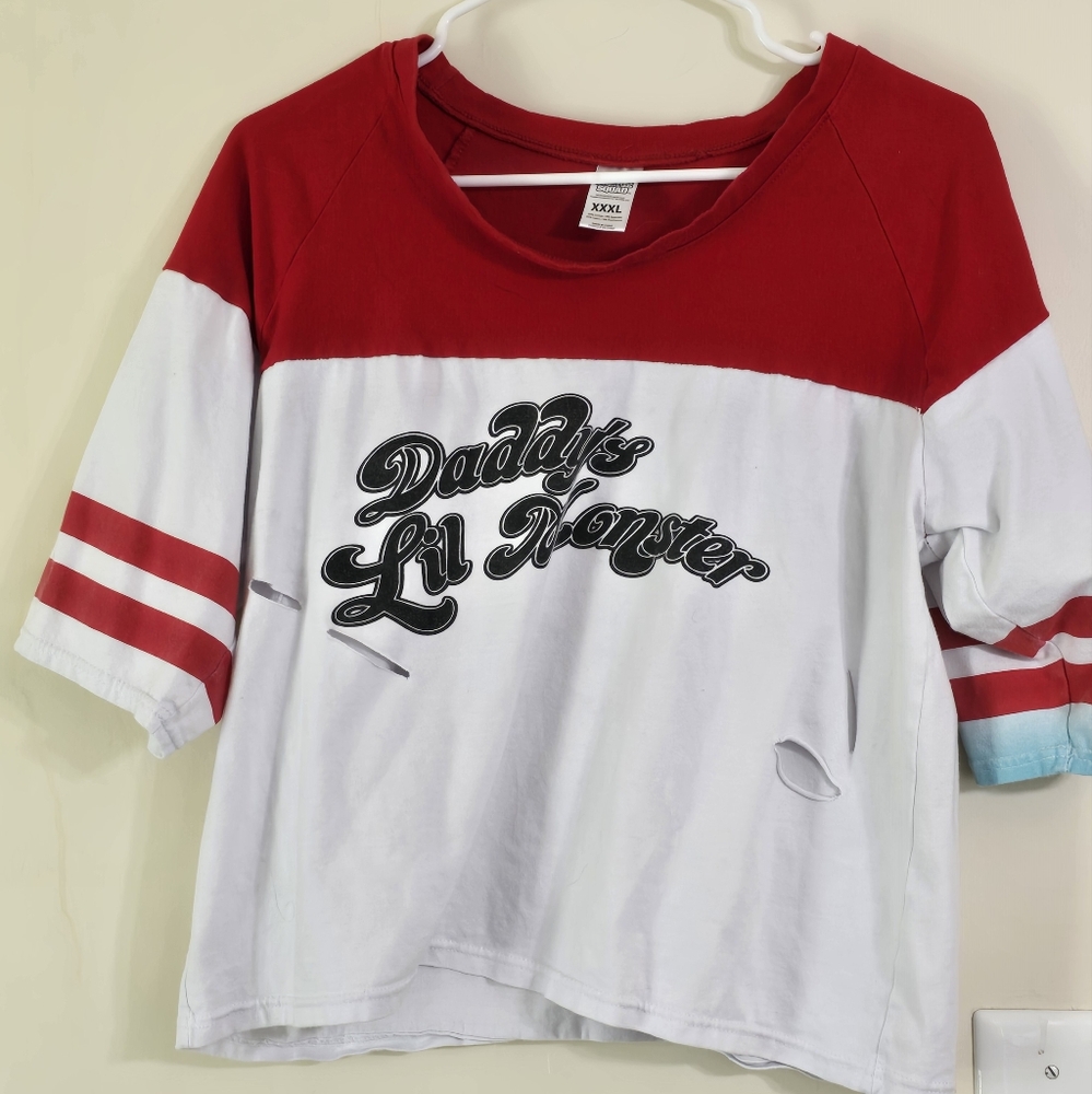 Women's Plus Harley Quinn Crop Top 3x